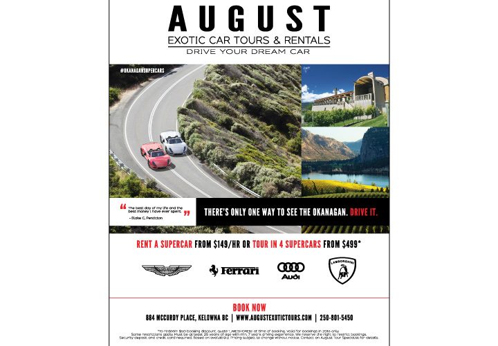 August Exotic Car Tours & Rentals Flatsheet